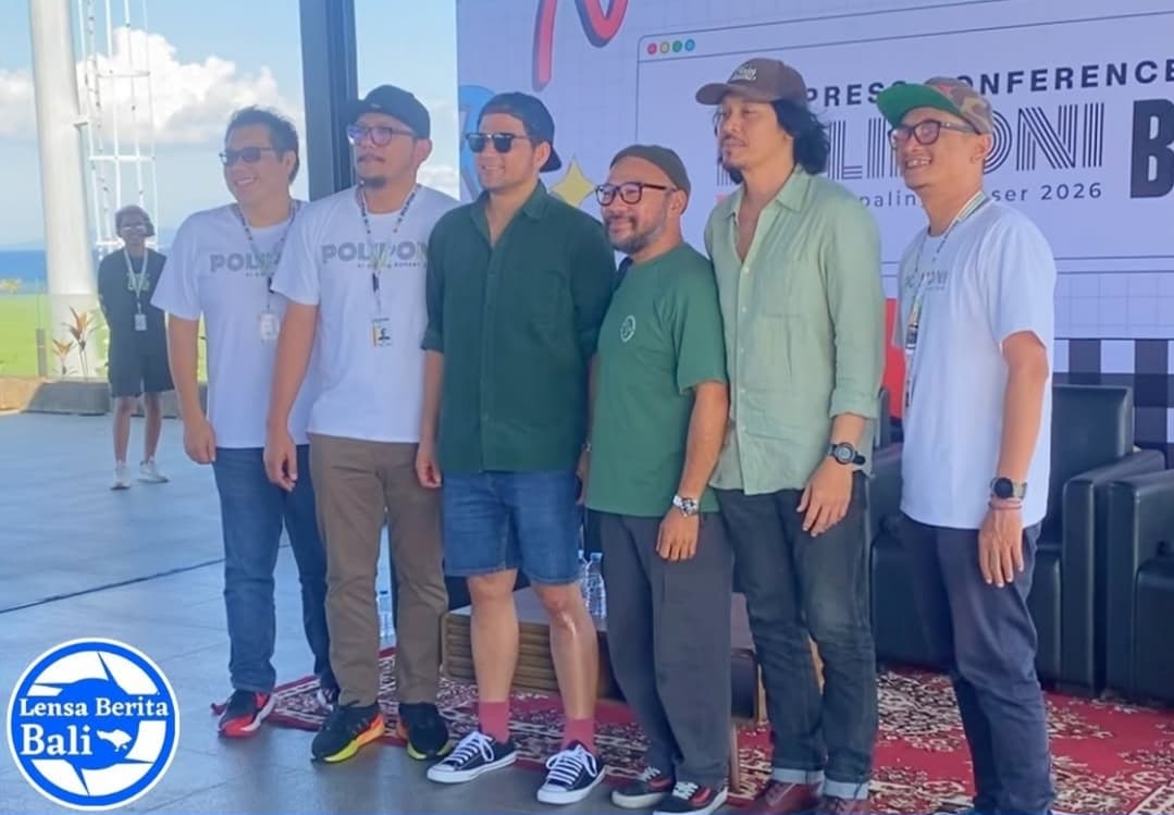 Kegiatan Press Conference Poliponi Bali 2026 yang berlangsung di Bali United Training Center.